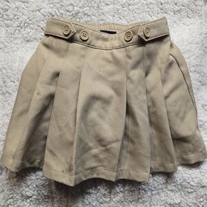 Izod Tan Skater Skirt with Button Detail